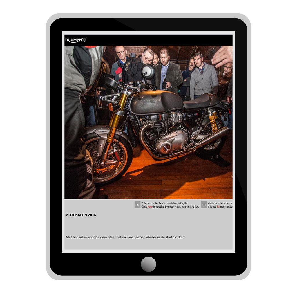 Nieuwsbrief voor TC Moto, Triumph dealer in Zaventem