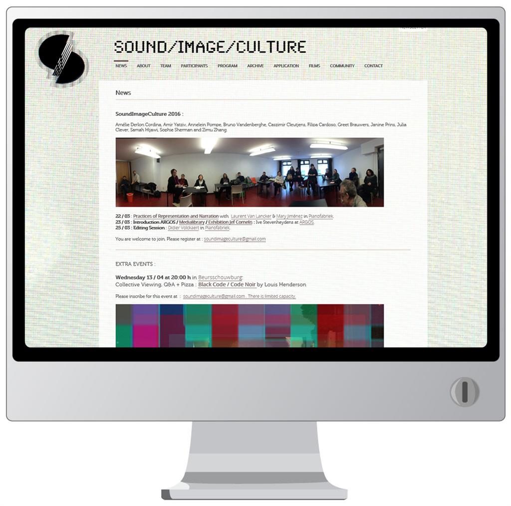 Website voor Sound Image Culture