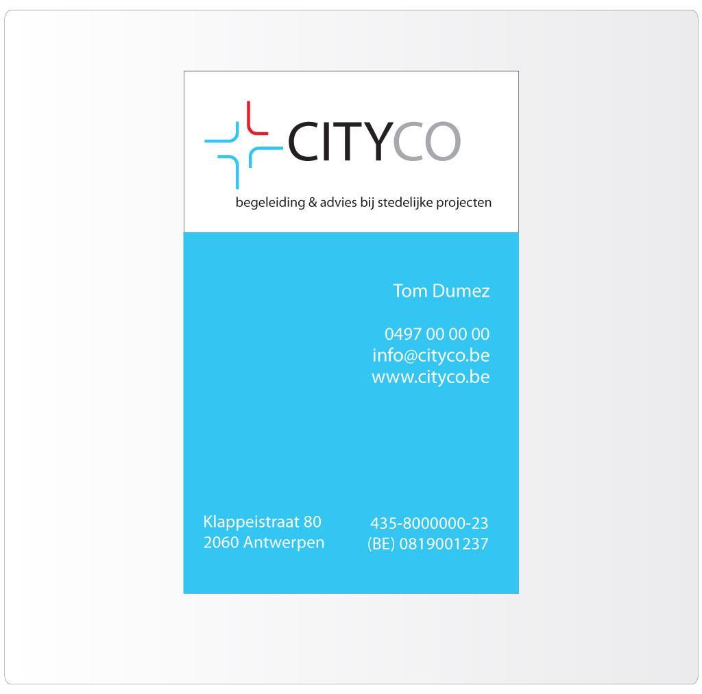 Naamkaartje voor CityCo, city consultancy Antwerp